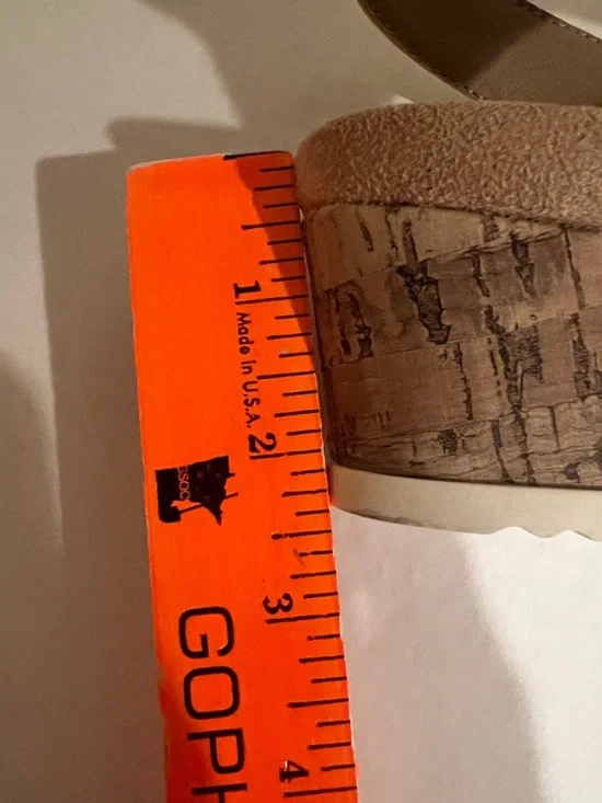 Life Stride Cream/Black Strappy Stretch Slip-in Platform Open Toe Sandals Sz 9 - Picture 10 of 14